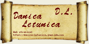 Danica Letunica vizit kartica